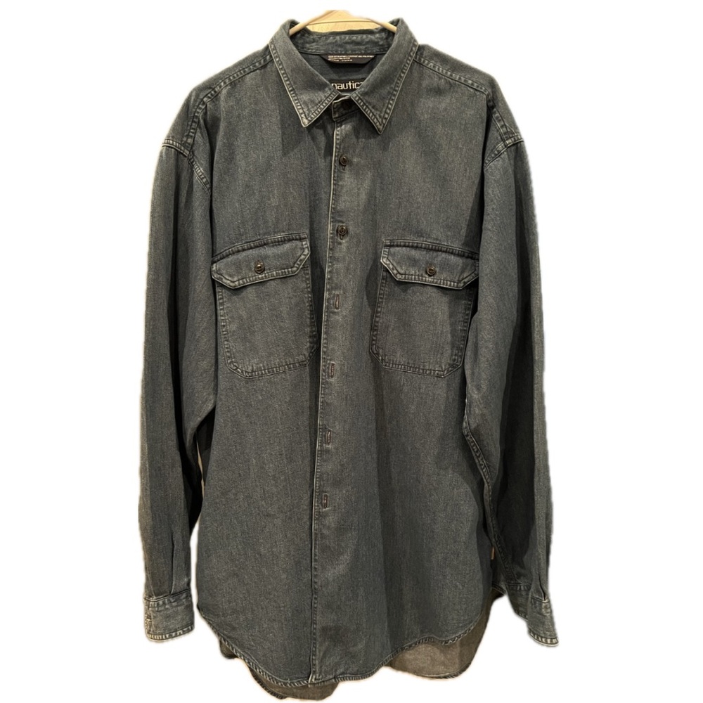 Nautica Gray Denim Shirt
